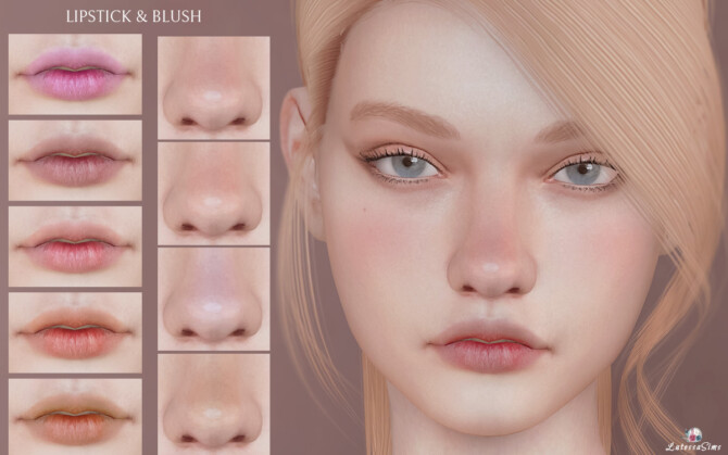 Sims 4 Makeup Set: Lipstick & Blush at Lutessa