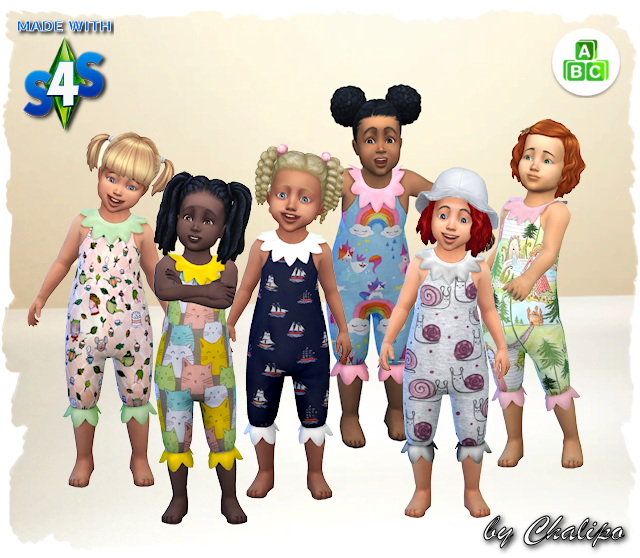 Sims 4 Toddler Overall by Chalipo at All 4 Sims