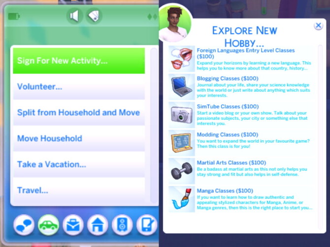 Sims 4 Interactive Teen Hobbies 0.9 by MiraiMayonaka at Mod The Sims 4