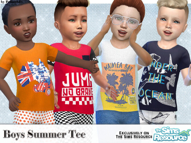 Sims 4 Boys Summer Tee by Pelineldis at TSR