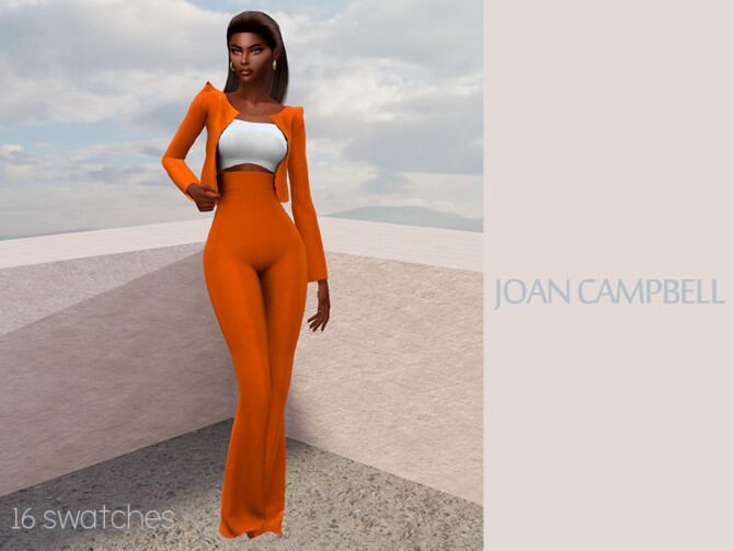 Sims 4 Victoria jumpsuit by Joan Campbell Beauty at TSR