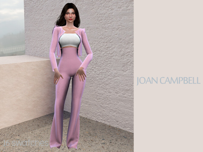 Sims 4 Victoria jumpsuit by Joan Campbell Beauty at TSR