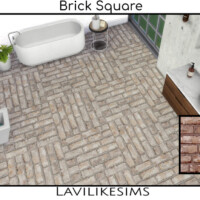 Brick Square Floor By Lavilikesims