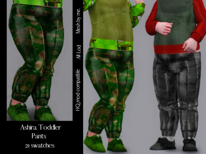 Sims 4 Ashira Toddler Pants by couquett at TSR