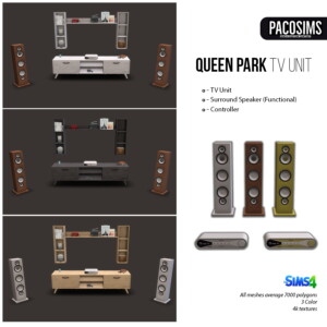 Queen Park Tv Unit & Surround System (p)
