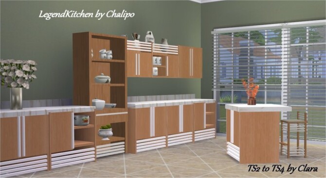 Sims 4 Legend Kitchen by Clara at All 4 Sims