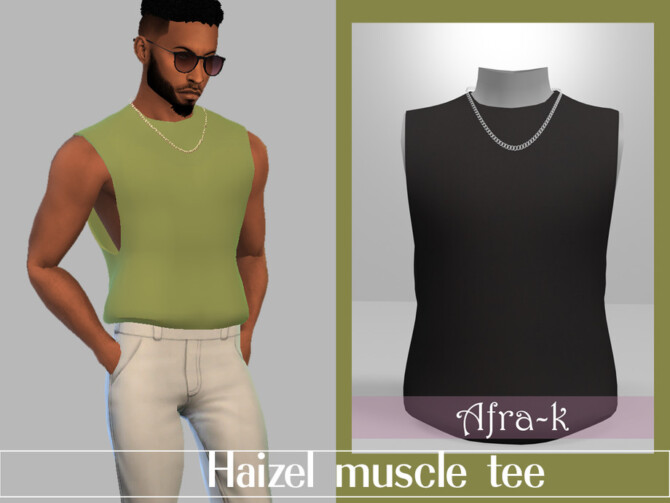 Sims 4 Haizel muscle tee by akaysims at TSR