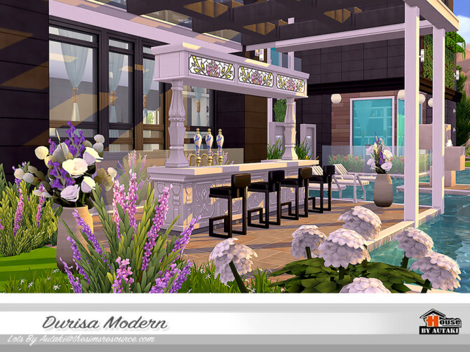 Sims 4 Durisa Modern House by autaki at TSR