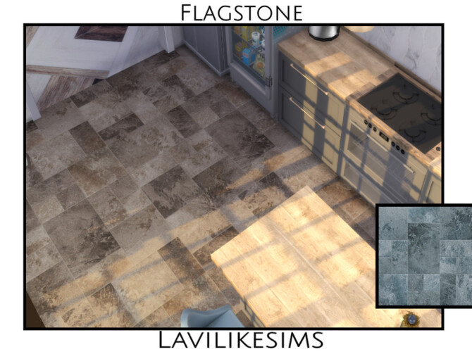 Sims 4 Flagstone floor by lavilikesims at TSR