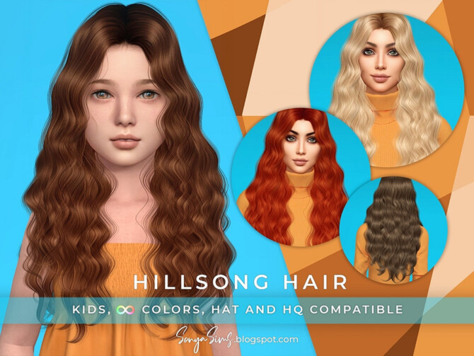 Sims 4 Hillsong Hair for KIDS by SonyaSimsCC at TSR