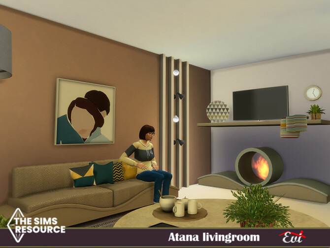 Sims 4 Atana Livingroom by evi at TSR
