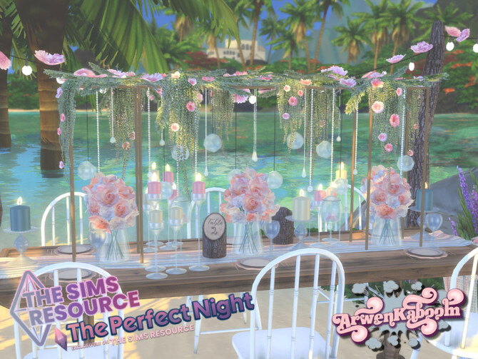 Sims 4 The Perfect Night Deco by ArwenKaboom at TSR