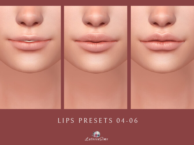 Sims 4 Lips Presets 04 06 at Lutessa