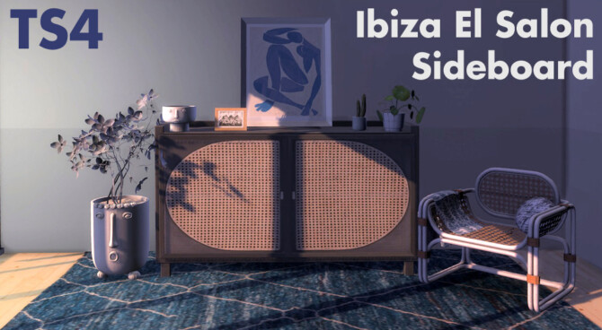 Sims 4 Recolors of Nikadema’s Ibiza El Salon Sideboard at Riekus13