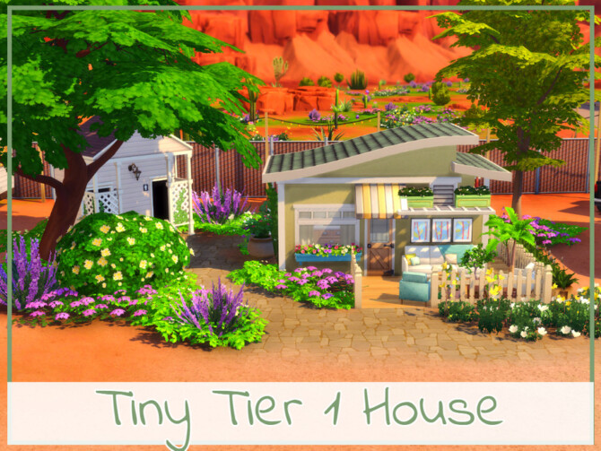Sims 4 Tiny Tier 1 House by simmer adelaina at TSR