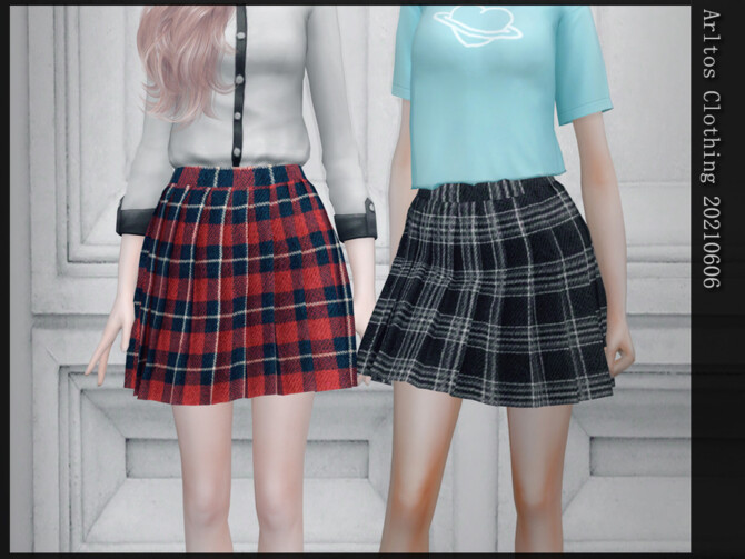 Sims 4 Skirt 20210606 (bottom) by Arltos at TSR