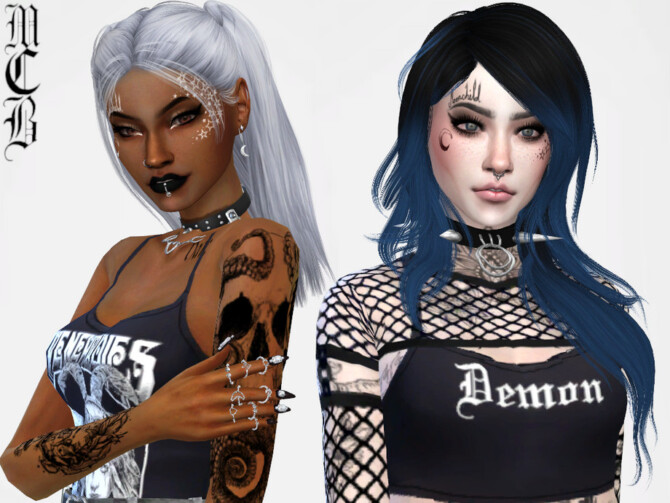 Sims 4 Moonchild Face Tattoo by MaruChanBe at TSR