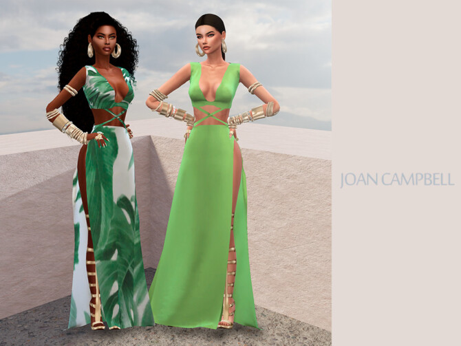 Sims 4 Ariadna Dress by Joan Campbell Beauty at TSR