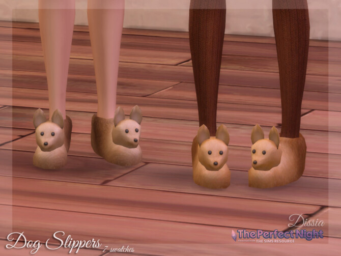 Sims 4 The Perfect Night Dog Slippers by Dissia at TSR