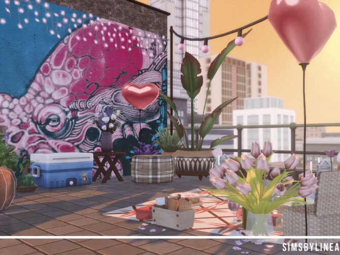 Sims 4 The Perfect Night The Rooftop Date by SIMSBYLINEA at TSR