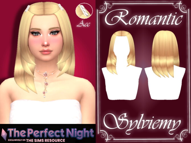 Sims 4 Romantic Hairstyle Set by Sylviemy at TSR