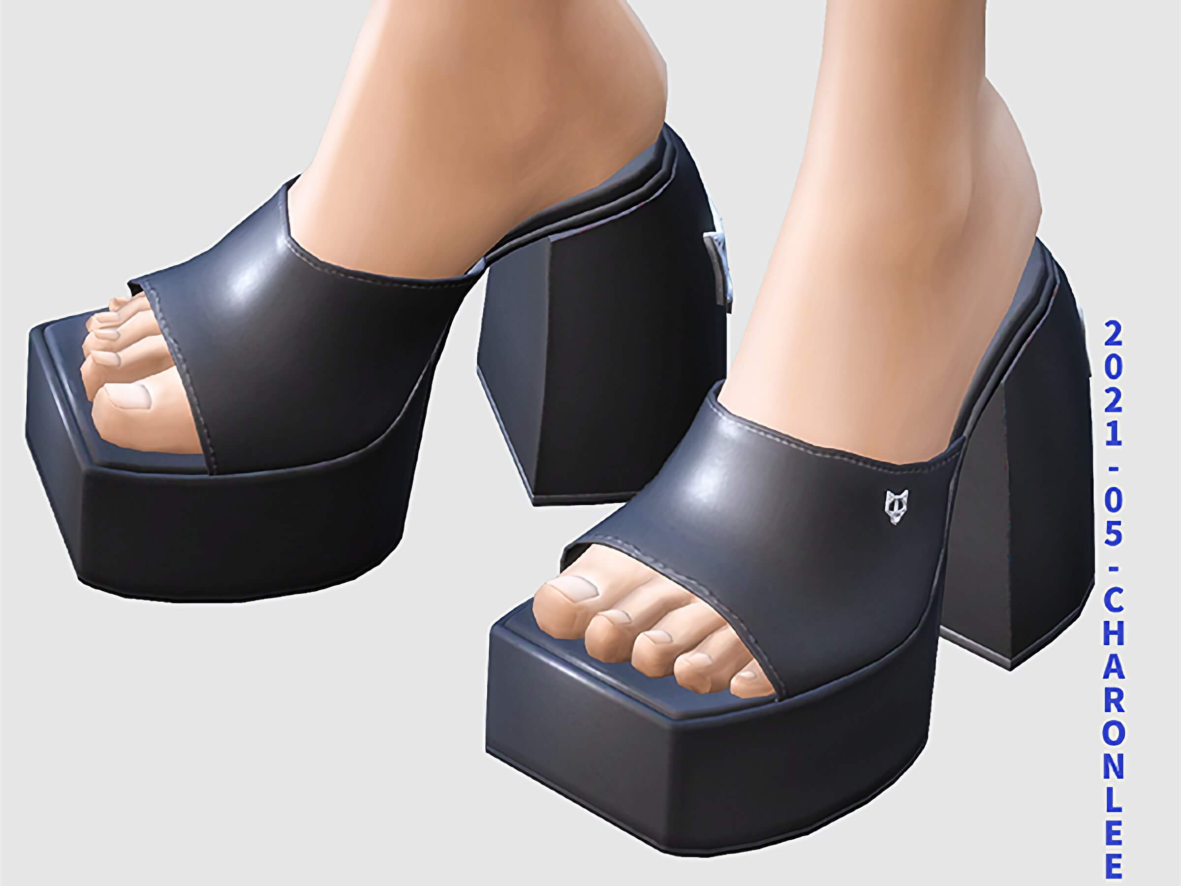 Jada Platform Slippers at Charonlee » Sims 4 Updates