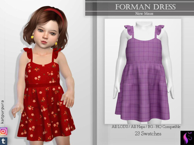 Sims 4 Forman Dress by KaTPurpura at TSR