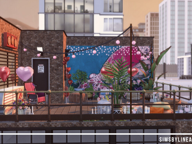 Sims 4 The Perfect Night The Rooftop Date by SIMSBYLINEA at TSR