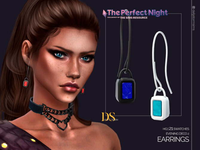 Sims 4 Evening Deco 2 Earrings by DailyStorm at TSR