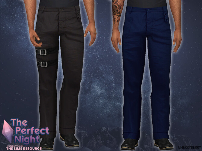 Sims 4 The Perfect Night Mens Gothic Pants by CherryBerrySim at TSR