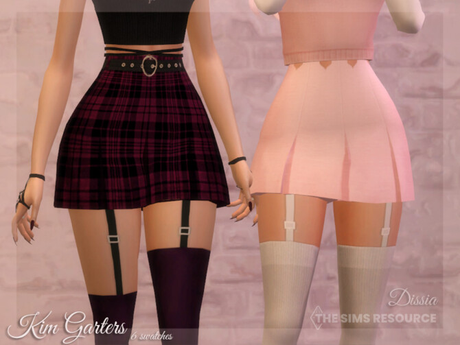 Sims 4 Kim Garters by Dissia at TSR