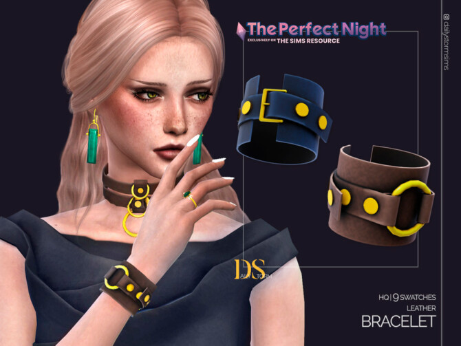 Sims 4 Leather Bracelet by DailyStorm at TSR