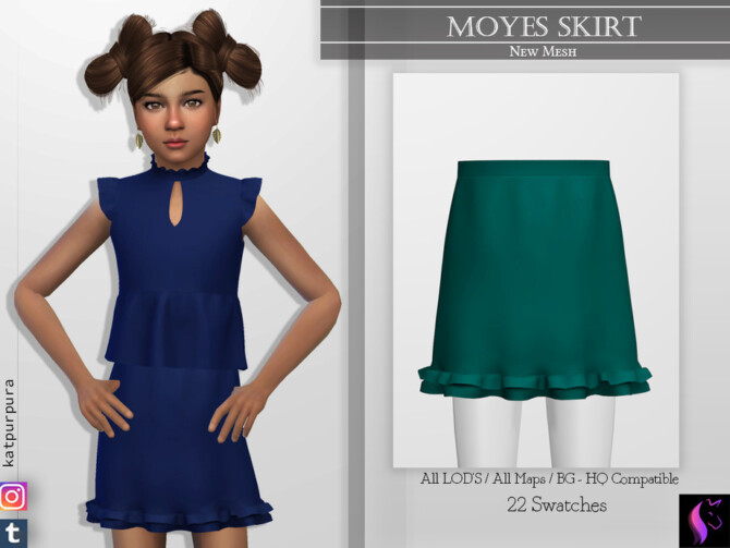 Sims 4 Moyes Skirt by KaTPurpura at TSR