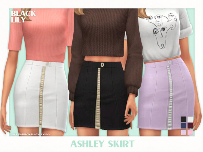 Sims 4 Ashley Skirt by Black Lily at TSR