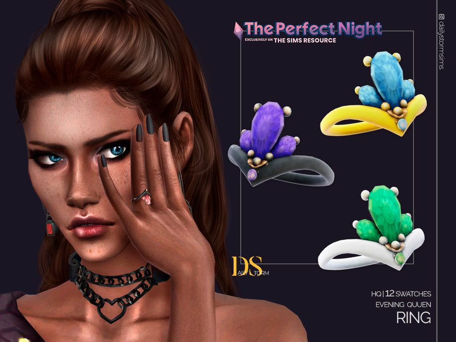 Evening Queen Ring by DailyStorm at TSR » Sims 4 Updates