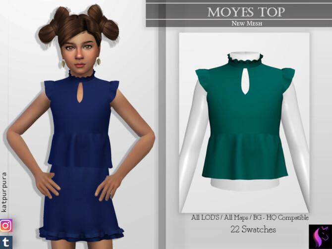 Sims 4 Moyes Top by KaTPurpura at TSR