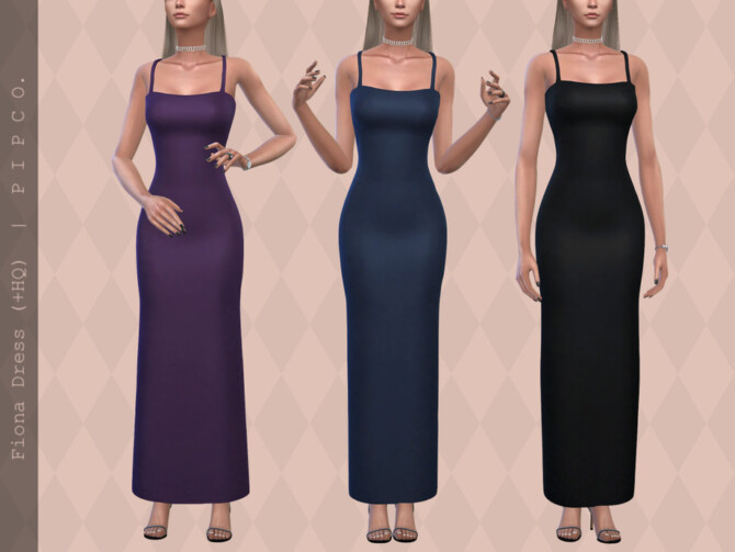 Sims 4 Fiona Dress by Pipco at TSR