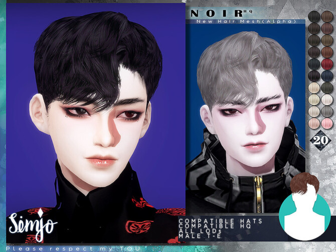 Sims 4 Noir Hair by KIMSimjo at TSR