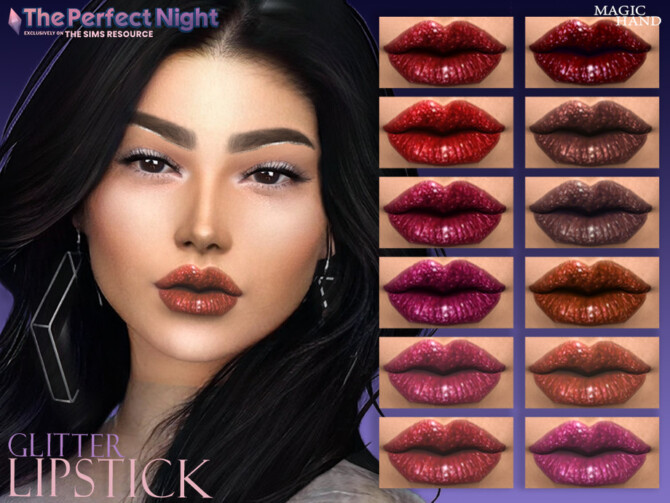 Sims 4 Glitter Lipstick by MagicHand at TSR