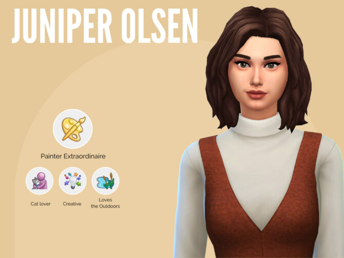 Sims 4 Juniper Olsen by Mini Simmer at TSR