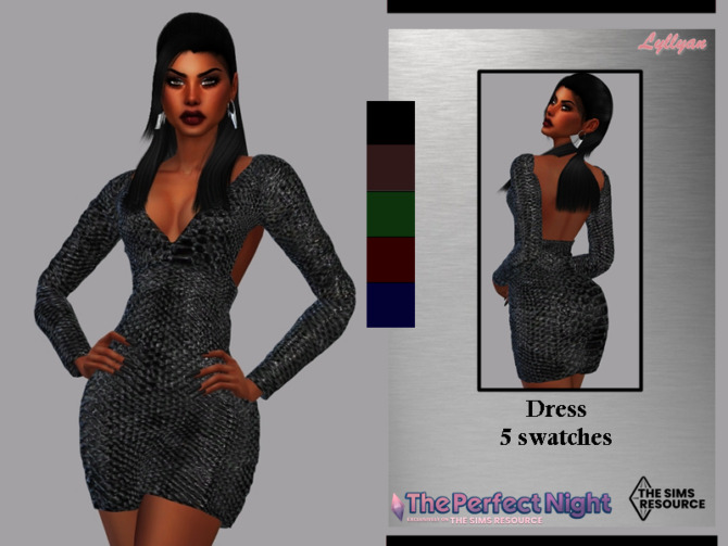 Sims 4 Dress Allana by LYLLYAN at TSR