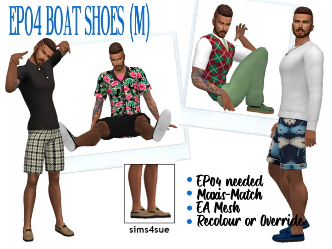 Sims 4 EP04 BOAT SHOES (M) at Sims4Sue