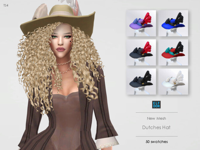 Sims 4 Dutchess Hat at Elfdor Sims
