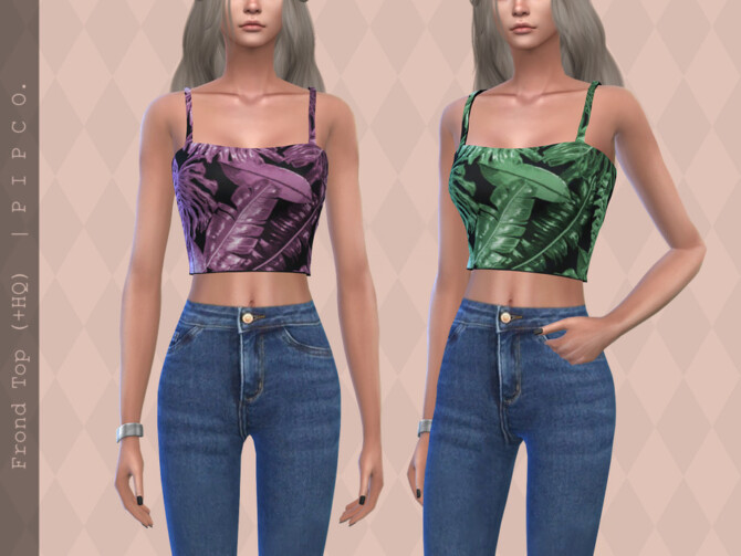 Sims 4 Frond Top by Pipco at TSR