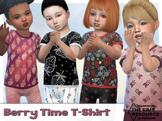 Sims 4 Berry Time T Shirt by Pelineldis at TSR
