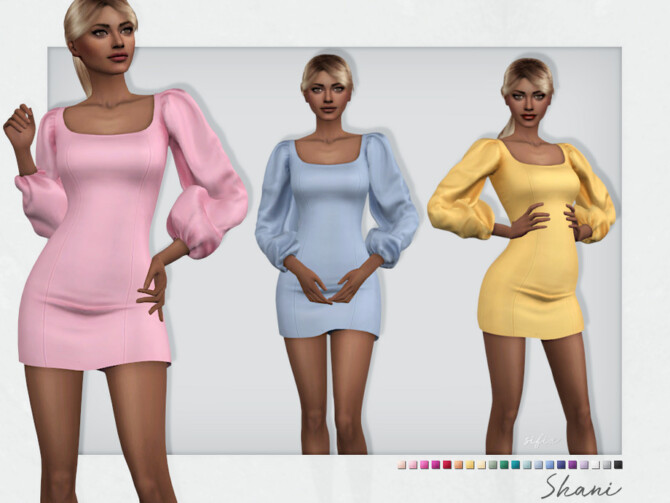 Sims 4 Shani Dress by Sifix at TSR