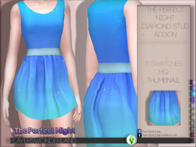 Sims 4 Diamond Studs Addon by PlayersWonderland at TSR