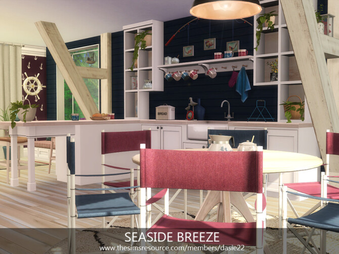 Sims 4 SEASIDE BREEZE kitchen by dasie2 at TSR
