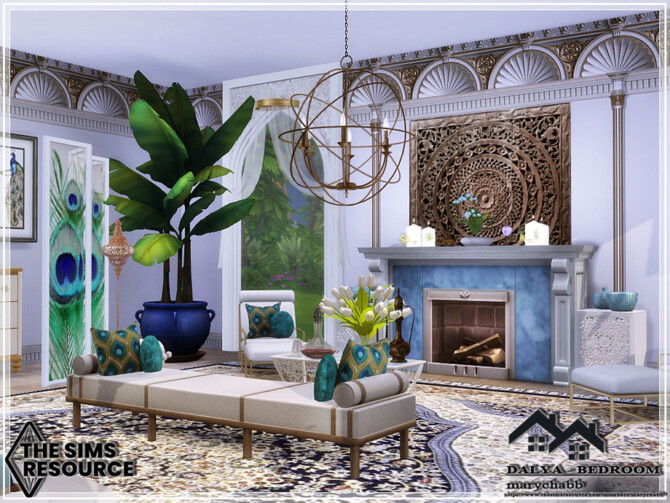 Sims 4 DALYA Bedroom by marychabb at TSR