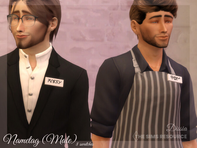 Sims 4 Nametag (Male) by Dissia at TSR